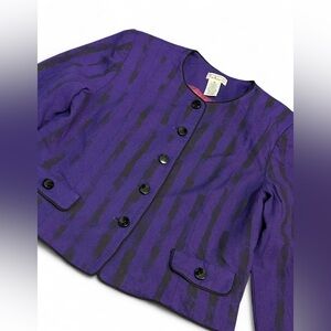 Vintage 1980’s/90’s deep purple and black Talbots blazer.